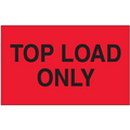 3" x 5" - "Top Load Only" (Fluorescent Red) Labels