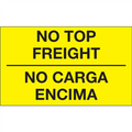 "No Carga Encima" (Fluorescent Yellow) Bilingual Shipping and Handling Labels