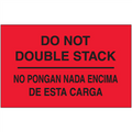 "No Pongan Nada Encima De Esta Carga" (Fluorescent Red) Bilingual Shipping and Handling Labels