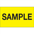 "Sample" (Fluorescent Yellow) Production Labels