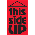 "This Side Up" (Fluorescent Red) Shipping Labels