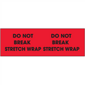 "Do Not Break Stretch Wrap"  (Fluorescent Red) Pallet Corner Labels