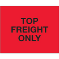 "Top Load Freight Only"  (Fluorescent Red) Pallet Protection Labels