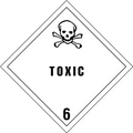 "Toxic - 6" D.O.T. Hazard Labels