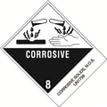 "Corrosive Solids, N.O.S." Pre-Printed D.O.T. Labels