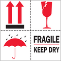 "Fragile - Keep Dry" International Safe-Handling Labels