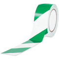 Striped Vinyl Safety Tape First Aid / Safety Equipment Tape Green and White