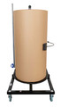 60" Single Face Corrugated Cardboard Roll Dispenser / Cutter with 5" Locking Casters