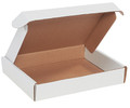 12" x 8" x 2 3/4" (200#/ECT-32-B) White Deluxe Literature Corrugated Cardboard Mailers