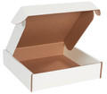 13" x 13" x 3" (200#/ECT-32-B) White Deluxe Literature Corrugated Cardboard Mailers