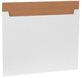 28" x 22" x 1/4" (200#/ECT-32-B) White Corrugated Cardboard Jumbo Fold Over Mailers