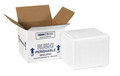 6" x 4 1/2" x 3" Insulated Shipping Kits. EPS Foam Container with Lid & 200#/ECT-32 White Corrugated Cardboard Carton.