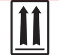 (two up arrows over black bar) Arrow Shipping and Handling Labels