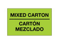 "Mixed Carton - Carton Mezclado" (Fluorescent Green) Shipping and Handling Labels