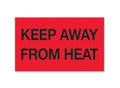 "Keep Away from Heat" (Fluorescent Red) Labels Shipping and Handling Labels