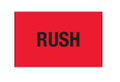 "Rush" (Fluorescent Red) Labels Shipping and Handling Labels