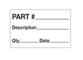 "Part# - Description - Qty - Date" - Production Labels Shipping and Handling Labels