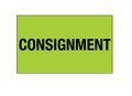 "Consignment" (Fluorescent Green) Production Labels Shipping and Handling Labels