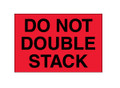 Do Not Double Stack" (Fluorescent Red) Labels Shipping and Handling Labels