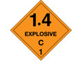 "Explosive" - 1.4C - 1 D.O.T Hazard Labels Shipping and Handling Labels