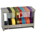 Ribbon storage box dispenser holds up to 18″ (45cm) of ribbon bolts