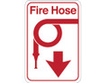 9" x 6" "Fire Hose" Universal Instructional Facility Sign and Graphics