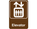 9" x 6" "Elevator" Universal Instructional Facility Sign and Graphics