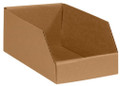 12" x 24" x 4 1/2" Kraft  Open Top Bin Boxes - Fits 24" Shelf