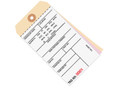 6 1/4" x 3 1/8" 3 Part Plain Carbonless Inventory Tags (8000-8499), Perforated Paper, 10 Point Manila Card Stock