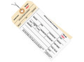 6 1/4" x 3 1/8" 2 Part Pre-Wired Stub Style Inventory Tags Carbonless (2000-2499), 10 Point Manila Card Stock