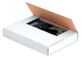 15" x 11 1/8" x 6" (200#/ECT-32-B) White Corrugated Cardboard Easy-Fold Mailers