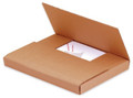 10 1/4" x 10 1/4" x 1" (200#/ECT-32-B) Kraft Corrugated Cardboard Easy-Fold Mailers