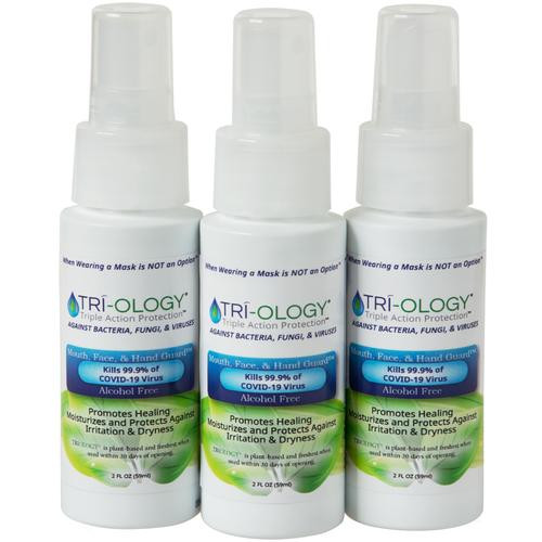 TRIOLOGY 2oz MOUTH, FACE, and HAND GUARD SPRAY - 3 Pack