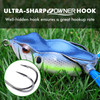Snakehead Hollow Body Frogs 2.5" 65MM Upgraded "Owner" Hooks! 3 Frog Package.