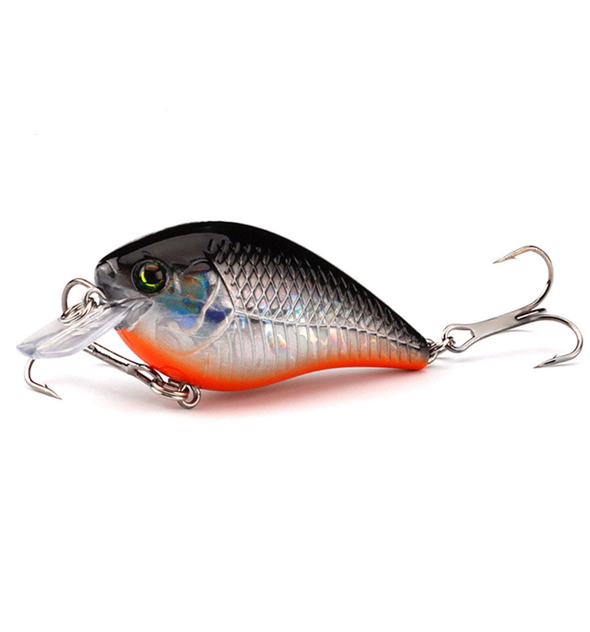 2.5 squarebill shallow diving crankbait with custom painted 3body with  rattle