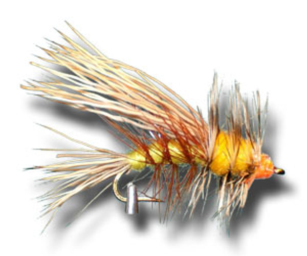 Simulator Yellow Dry Fly #10.  24 Flies