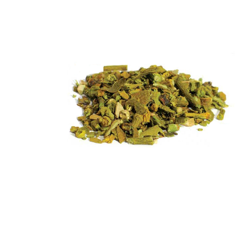 Mistletoe Leaf - Soothes the nervous system. Used for centuries for epilepsy, convulsions, delirium, vertigo, exhaustion, and easing irritability. Also shows promise in some forms of cancer.