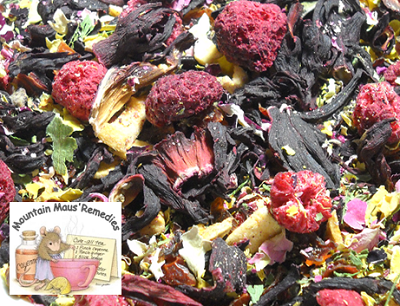Raspberry Rose & Hibiscus Herbal Tea Blended