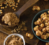 Overhead view of CaramelCrisp with ingredients