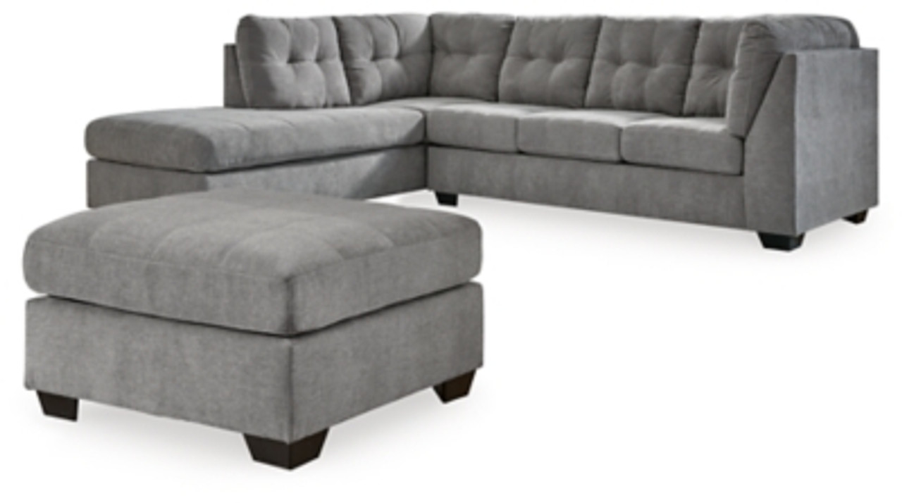 Ashley Marleton Gray 2-Piece Sectional with Ottoman on sale