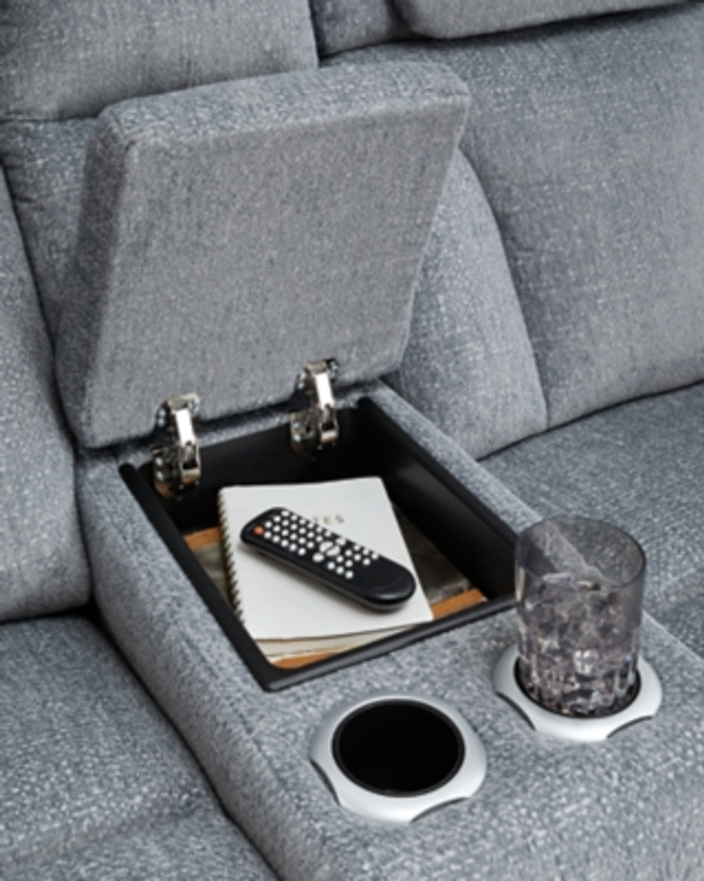 Ashley Forest Lake Steel Sofa and Loveseat on sale at
