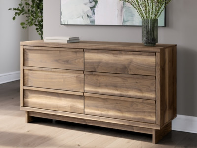 ashley dresser brown Chirason Six Drawer Dresser
