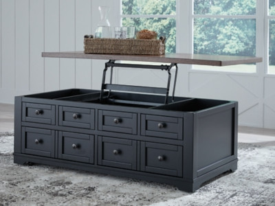 Ashley Wildenauer Brown Black Lift-Top Coffee Table on sale at