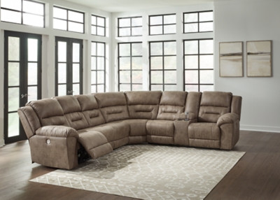 Ashley Ravenel Fossil 4-Piece Power Reclining Sectional 83106/46