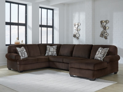 Ashley Landsings Chocolate 3-Piece Sectional with Chaise 35603/17