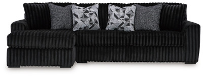 Ashley Midnight-Madness Onyx 2-Piece Sectional Sofa with Chaise