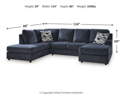 Ashley Albar Place Cobalt 2-Piece Sectional 95302/03/16 on sale at
