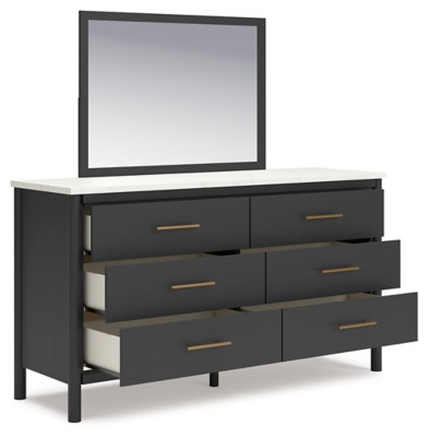 Ashley Furniture Cadmori Upholstered Panel Bed, Dresser and Mirror - Thumbnail 3