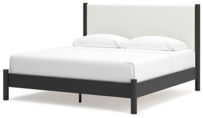 Ashley Furniture Cadmori Upholstered Panel Bed, Dresser and Mirror - Thumbnail 2