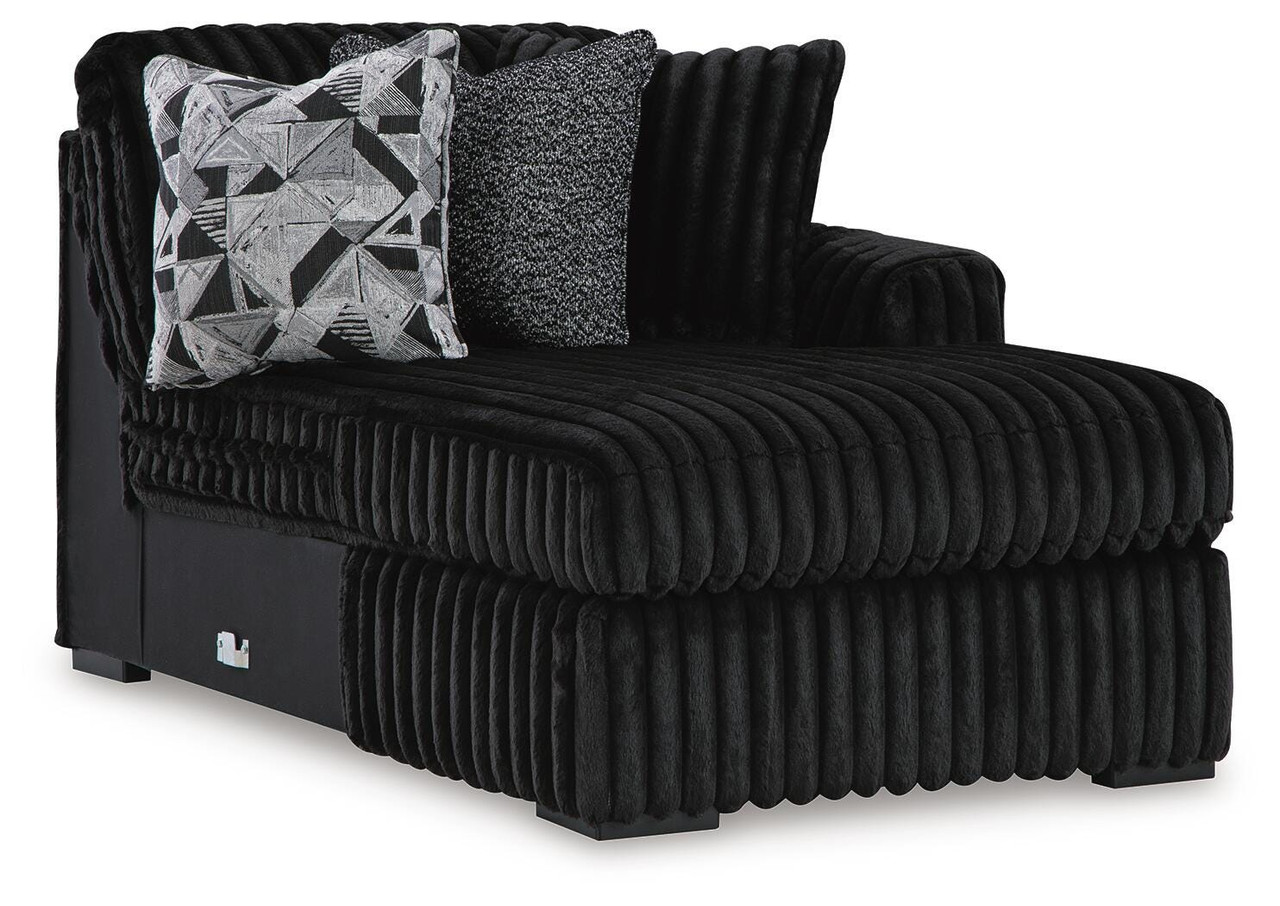 alnico  Ashley Midnight-Madness Onyx 3-Piece Sectional with Chaise 98103